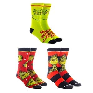 The Grinch Dr. Seuss graphic crew socks
